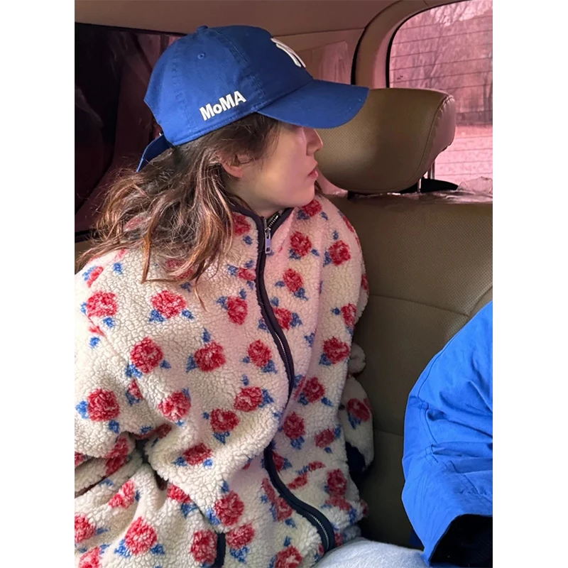 Retro Dongda Gate Autumn Winter Rose Pattern Particle Fce Loose Women's Jaet Sweet Sle Long Sve Zipper Closure
Retro Dongda Gate Autumn Winter Rose Pattern Particle Fce Loose Women's Jaet Sweet Sle Long Sve Zipper Closure