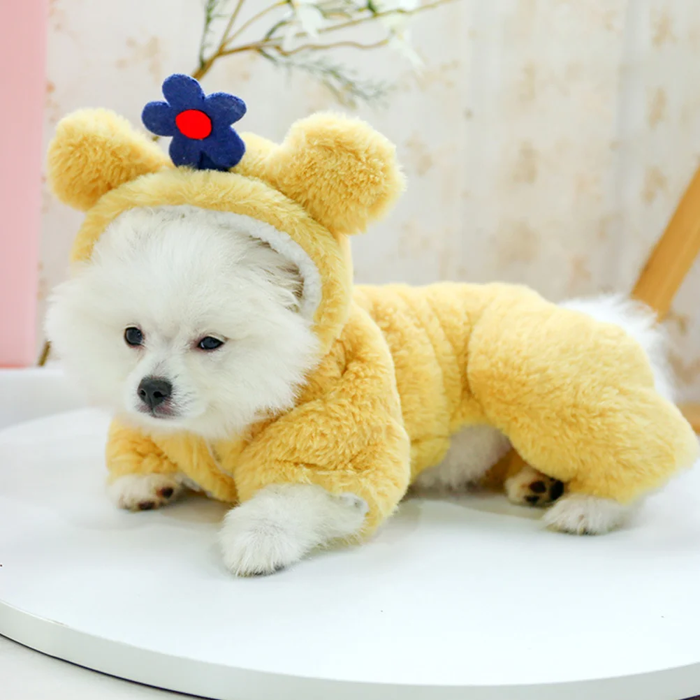 Pet Dog Puppy Cat Cartoon Winter Costume Thick Warm Outfit for Christmas Halloween Comfortable Puppy Dog Costume 
Pet Dog Puppy Cat Cartoon Winter Costume Thick Warm Outfit for Christmas Halloween Comfortable Puppy Dog Costume