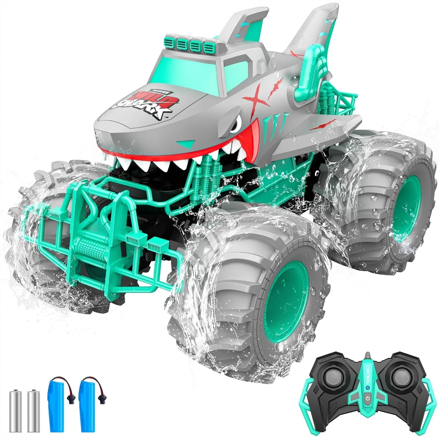1:16 Amphibious RC Car 4WD Waterproof Monster Truck with 2 Rechargeable Batteries, Remote Control Off Road Vehicle for Kids 3-12 Year Old Boy Birthday Gift Gray
1:16 Amphibious RC Car 4WD Waterproof Monster Truck with 2 Rechargeable Batteries, Remote Control Off Road Vehicle for Kids 3-12 Year Old Boy Birthday Gift Gray