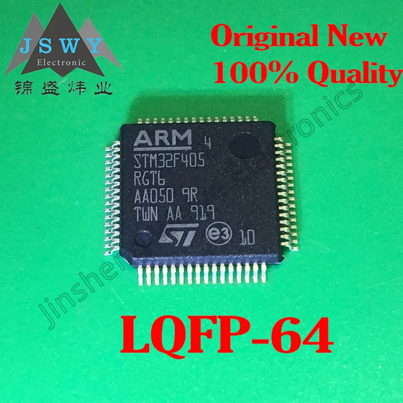 (1-50PCS) STM32F405RGT6 ARM® Cortex®-M0+ 32-bit microcontroller IC, 1MB flash, 192KB RAM, LQFP-64 package New original In stock
(1-50PCS) STM32F405RGT6 ARM® Cortex®-M0+ 32-bit microcontroller IC, 1MB flash, 192KB RAM, LQFP-64 package New original In stock