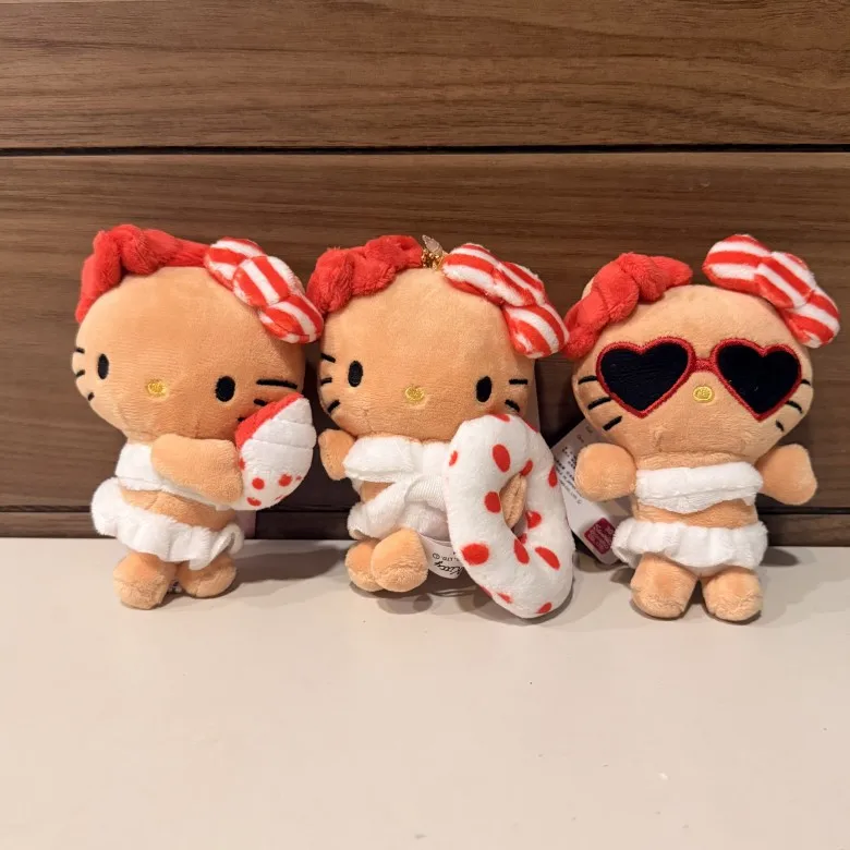 Hello Kitty Summer Beach Plush Keychain Tanned Skin With Swimwear Polka Dot Float And Heart Sunglasses Cute Bag Charms For Girls
Hello Kitty Summer Beach Plush Keychain Tanned Skin With Swimwear Polka Dot Float And Heart Sunglasses Cute Bag Charms For Girls