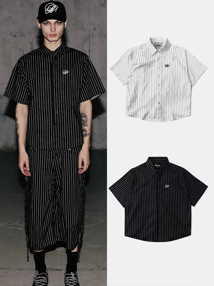 Retro American Spicy Girl Turn-down Collar Striped ort Sve irt Loose Casual Embroidered Spring Summer Outerwear for Me...
Retro American Spicy Girl Turn-down Collar Striped ort Sve irt Loose Casual Embroidered Spring Summer Outerwear for Me...