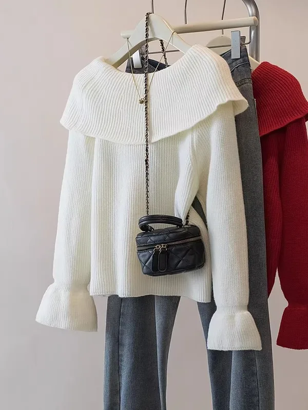 Thiened Long Sve Collared Sweater for Women Winter Casual Sle Soft Polyester Fiber Regular Fit Knitted Top
Thiened Long Sve Collared Sweater for Women Winter Casual Sle Soft Polyester Fiber Regular Fit Knitted Top