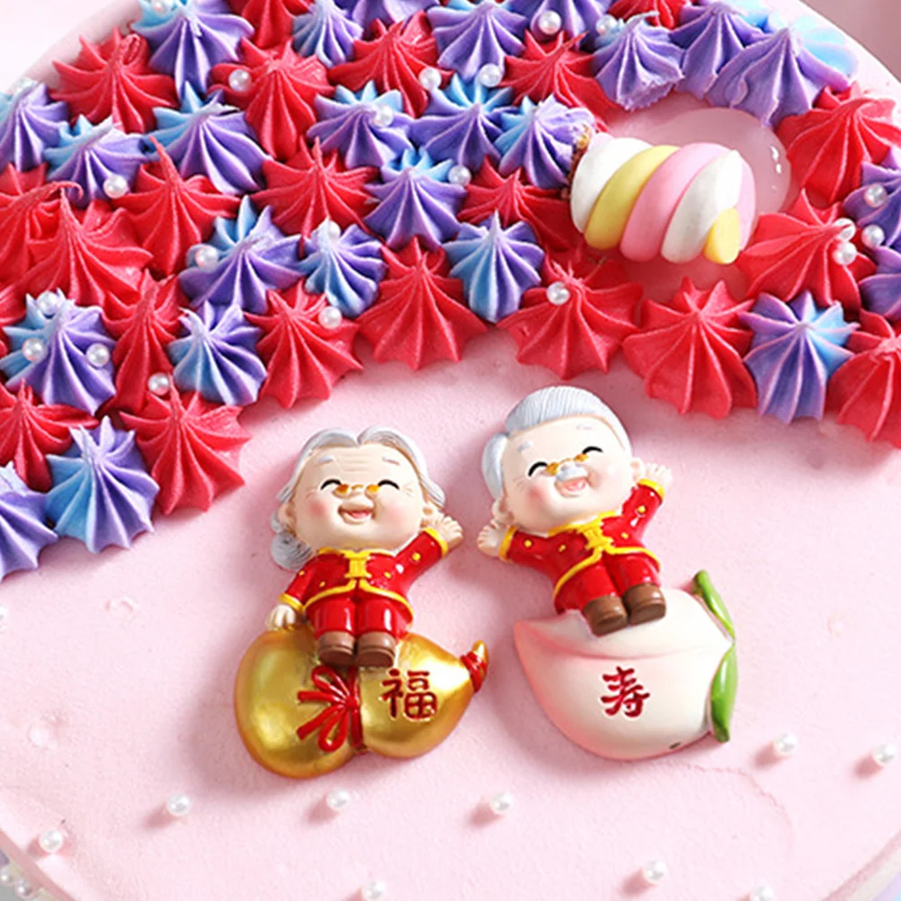 2Pcs Cake Topper Elderly Couple Resin Decoration Birthday Anniversary Cupcake Cake Insert Dessert Topper Dessert Decor 
2Pcs Cake Topper Elderly Couple Resin Decoration Birthday Anniversary Cupcake Cake Insert Dessert Topper Dessert Decor
