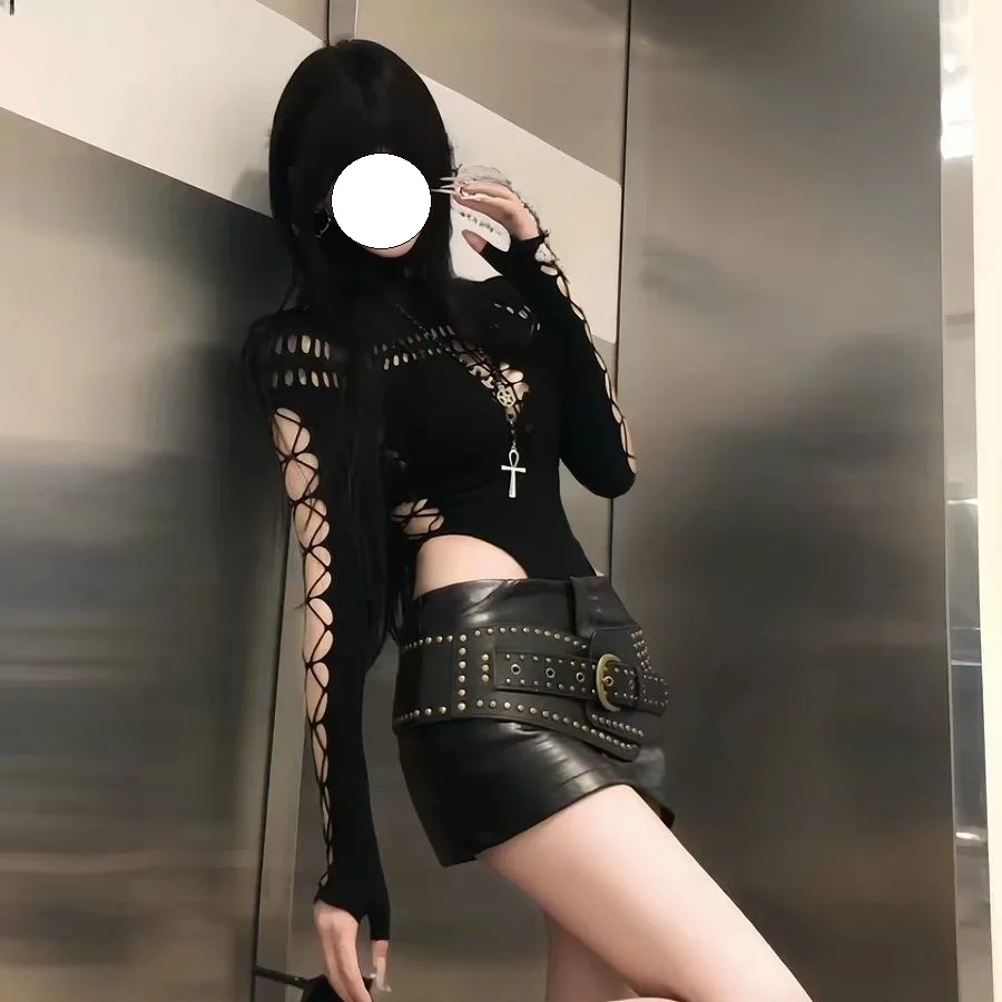 American Style Hollow out T-Shirt Women's Slim Fit Streetwear Punk Dark Style One-Piece Top High Waist Short Pants Commute
American Style Hollow out T-Shirt Women's Slim Fit Streetwear Punk Dark Style One-Piece Top High Waist Short Pants Commute