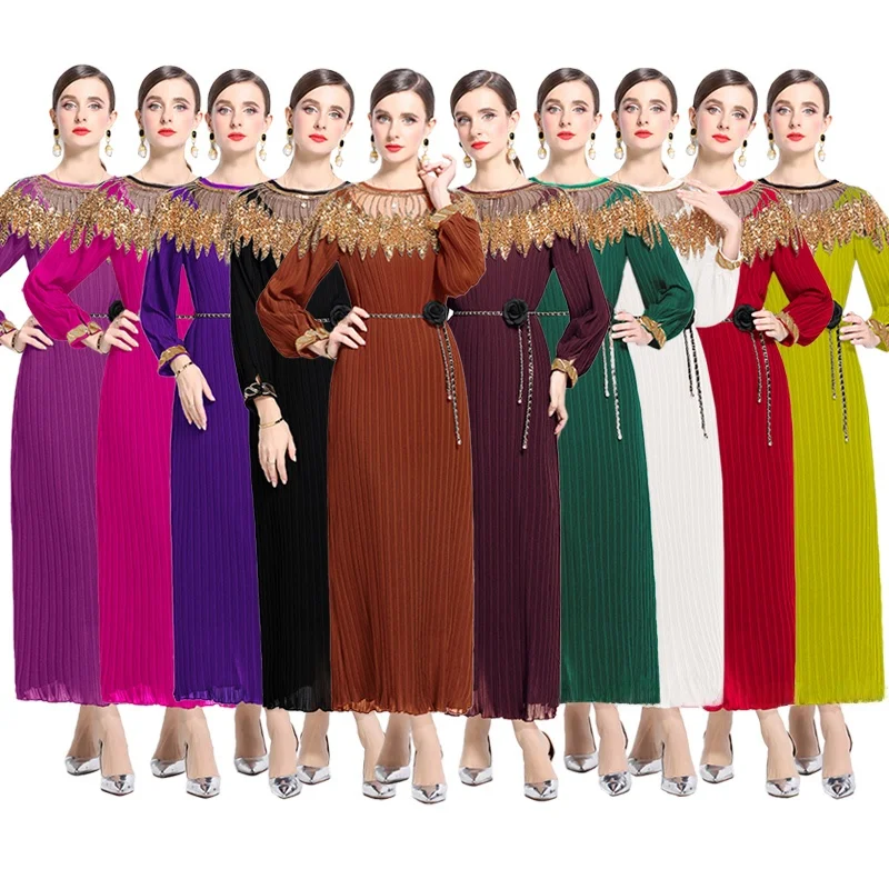Elegant Celebrity Style Long Dress with Beads Heavy Embroidery Lantern Sleeve Loose Fit Show Dress for Women Polyester Fabric
Elegant Celebrity Style Long Dress with Beads Heavy Embroidery Lantern Sleeve Loose Fit Show Dress for Women Polyester Fabric