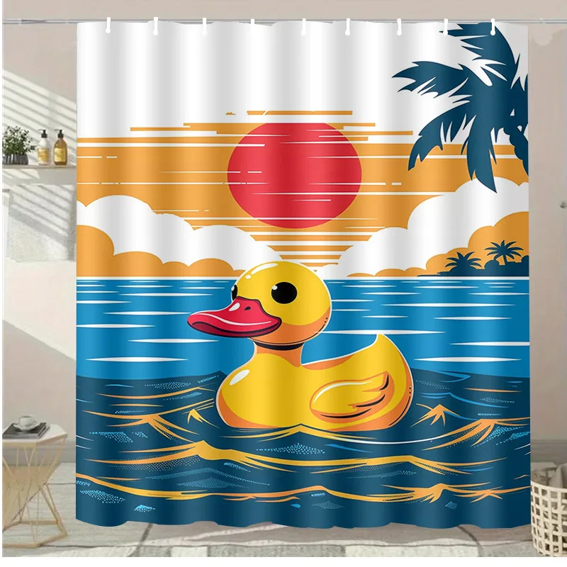 Sunset Duck Washable Dirt-Resistant Shower Curtain Shower Head waterproof Polyester Bath Curtain For Home Decor Accessories
Sunset Duck Washable Dirt-Resistant Shower Curtain Shower Head waterproof Polyester Bath Curtain For Home Decor Accessories