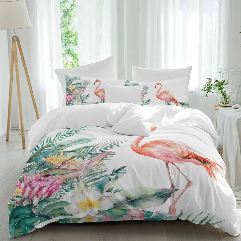 laming Bird Sheet Set, Summer Monstera Bird o loral 4 Pieces Breathable Sot Duvet Cover Set Bedding Cozy Bed lat Sheets or Hotel
laming Bird Sheet Set, Summer Monstera Bird o loral 4 Pieces Breathable Sot Duvet Cover Set Bedding Cozy Bed lat Sheets or Hotel