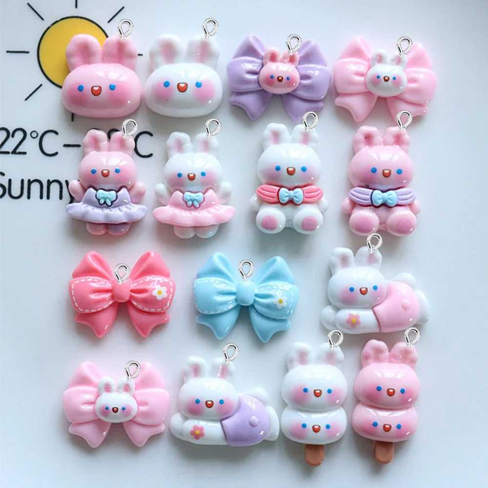 10PCS Shiny Bowknot Rabbit Series Flat Back Charms For Earrings Bracelet Hairpin DIY Jewelry Pendants Decoration Accessories
10PCS Shiny Bowknot Rabbit Series Flat Back Charms For Earrings Bracelet Hairpin DIY Jewelry Pendants Decoration Accessories