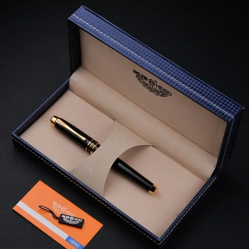 Hero 953 Metal Fountain Pen Brushed Gray Grids / Black Iraurita Fine 0.5mm Golden Clip Business Office Student Writing Ink Pen
Hero 953 Metal Fountain Pen Brushed Gray Grids / Black Iraurita Fine 0.5mm Golden Clip Business Office Student Writing Ink Pen