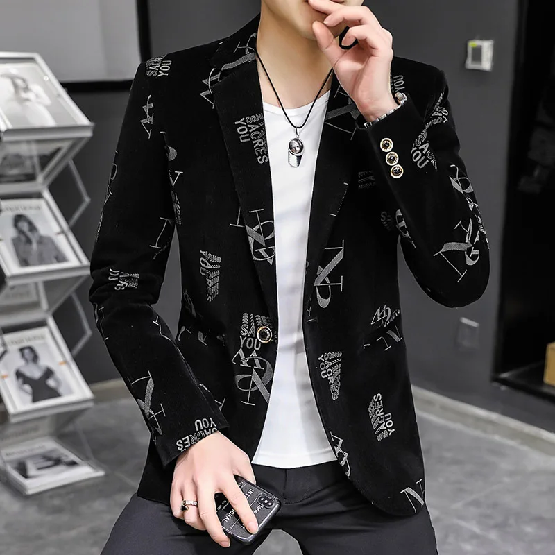 HOO 2023 Men's Autumn Wear New Letter Printed blazer Youth Slim Fit Leisure blazer
HOO 2023 Men's Autumn Wear New Letter Printed blazer Youth Slim Fit Leisure blazer