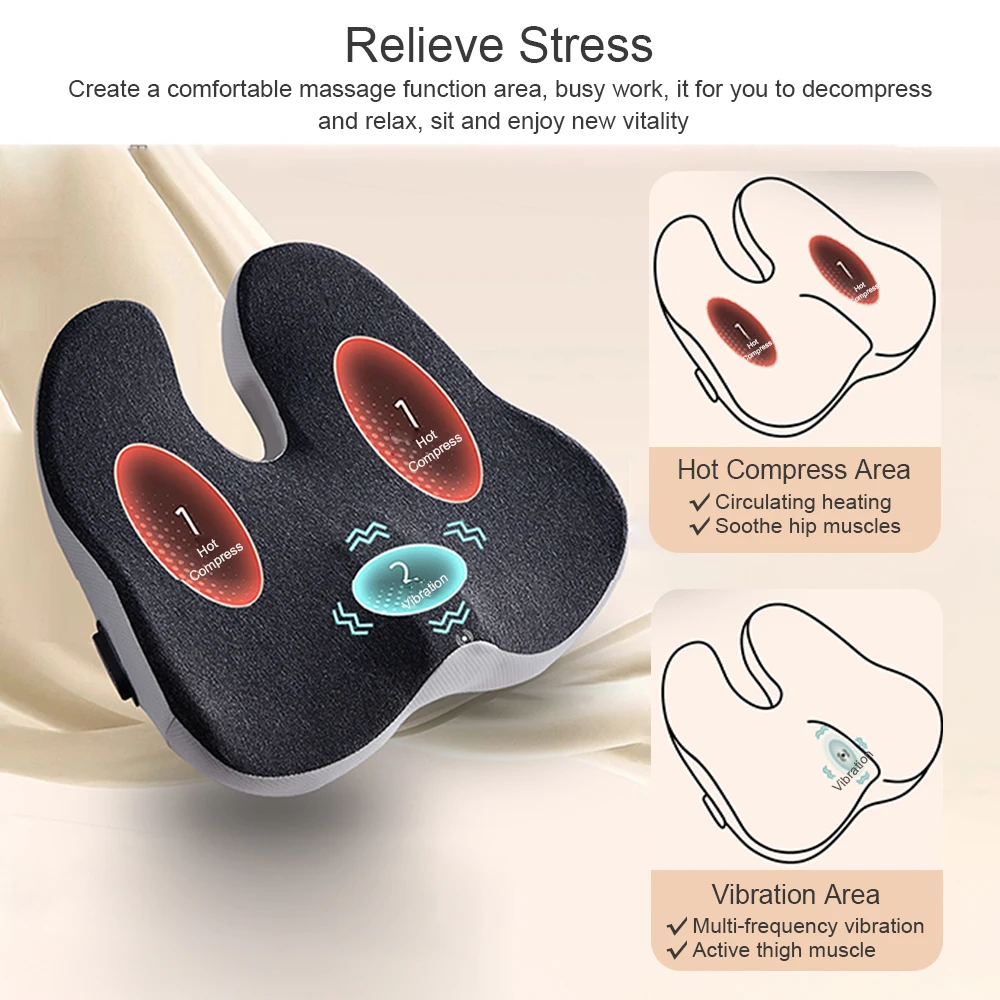 Massage Cushion Vibration Massage Hot Compress Chair Pillow Caudal Vertebra Decompression Orthopedic Chair
Massage Cushion Vibration Massage Hot Compress Chair Pillow Caudal Vertebra Decompression Orthopedic Chair