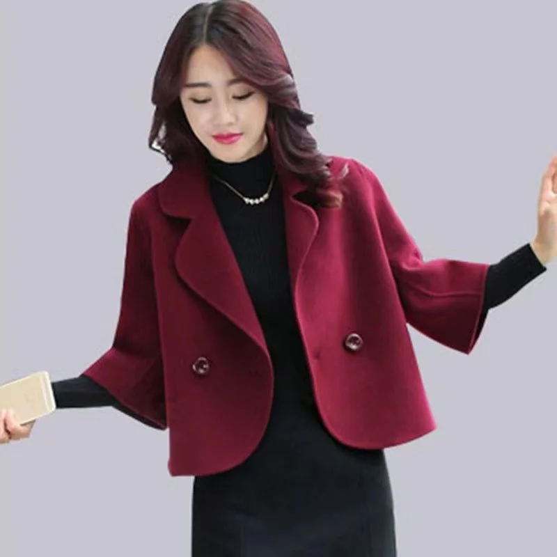 Women's Woolen Coat Female Autumn Elegant Women's Blazers Short Jacket Slim Suit Jacket 2023 New Spring Suit jacket A Button
Women's Woolen Coat Female Autumn Elegant Women's Blazers Short Jacket Slim Suit Jacket 2023 New Spring Suit jacket A Button