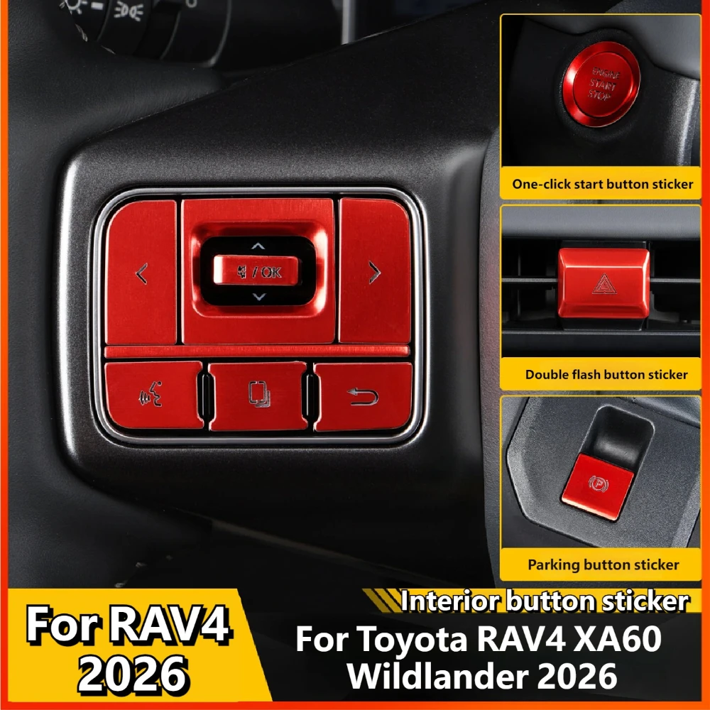 For Toyota RAV4 XA60 Wildlander 2026 Metal Door Window Lift Button Sticker Steering Wheel Decal Center Console Decor Cover
For Toyota RAV4 XA60 Wildlander 2026 Metal Door Window Lift Button Sticker Steering Wheel Decal Center Console Decor Cover