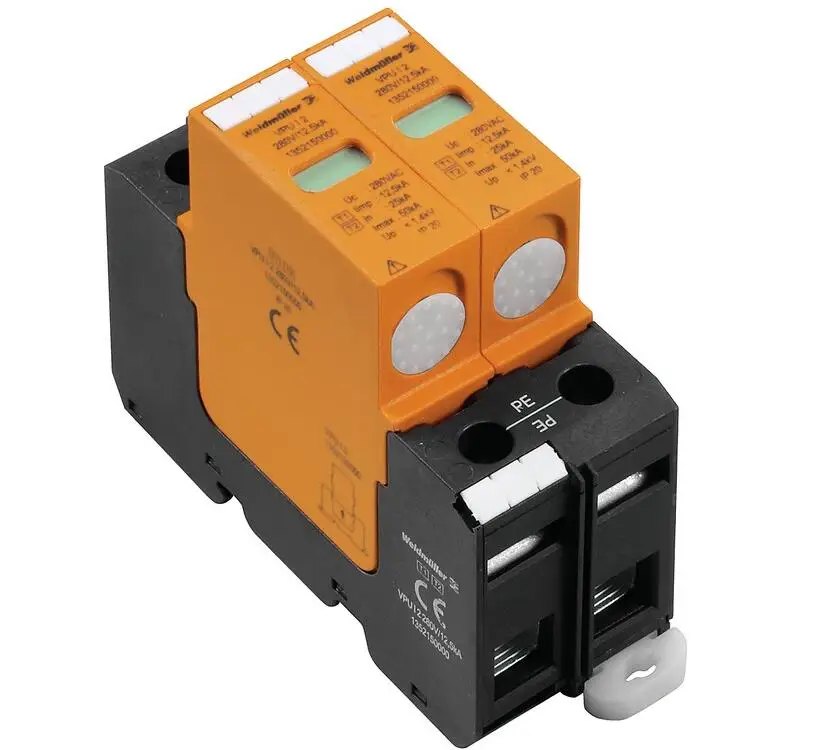 Weidmuller 1352150000 1352170000 VPU I 2 280V/12,5KA VPU I 2 R 280V/12,5KA Surge Voltage Arrester Low Voltage
Weidmuller 1352150000 1352170000 VPU I 2 280V/12,5KA VPU I 2 R 280V/12,5KA Surge Voltage Arrester Low Voltage