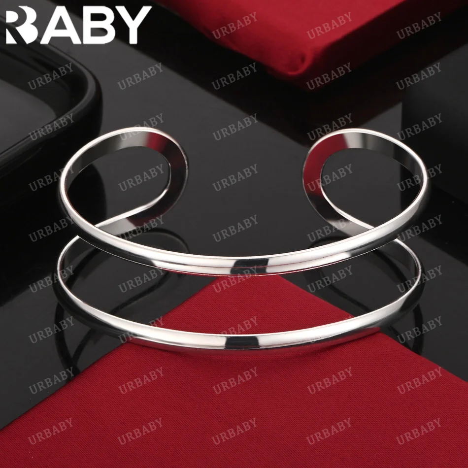 URBABY 925 Sterling Silver Bangle Simple Lines Bracelet For Women Jewelry Fashion Party and Daily Wear
URBABY 925 Sterling Silver Bangle Simple Lines Bracelet For Women Jewelry Fashion Party and Daily Wear