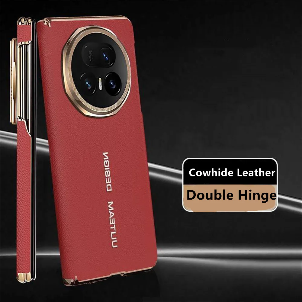 Premium Natural Cowhide Leather Double Hinge Case For Honor Magic V5 Business Back Cover 
Premium Natural Cowhide Leather Double Hinge Case For Honor Magic V5 Business Back Cover