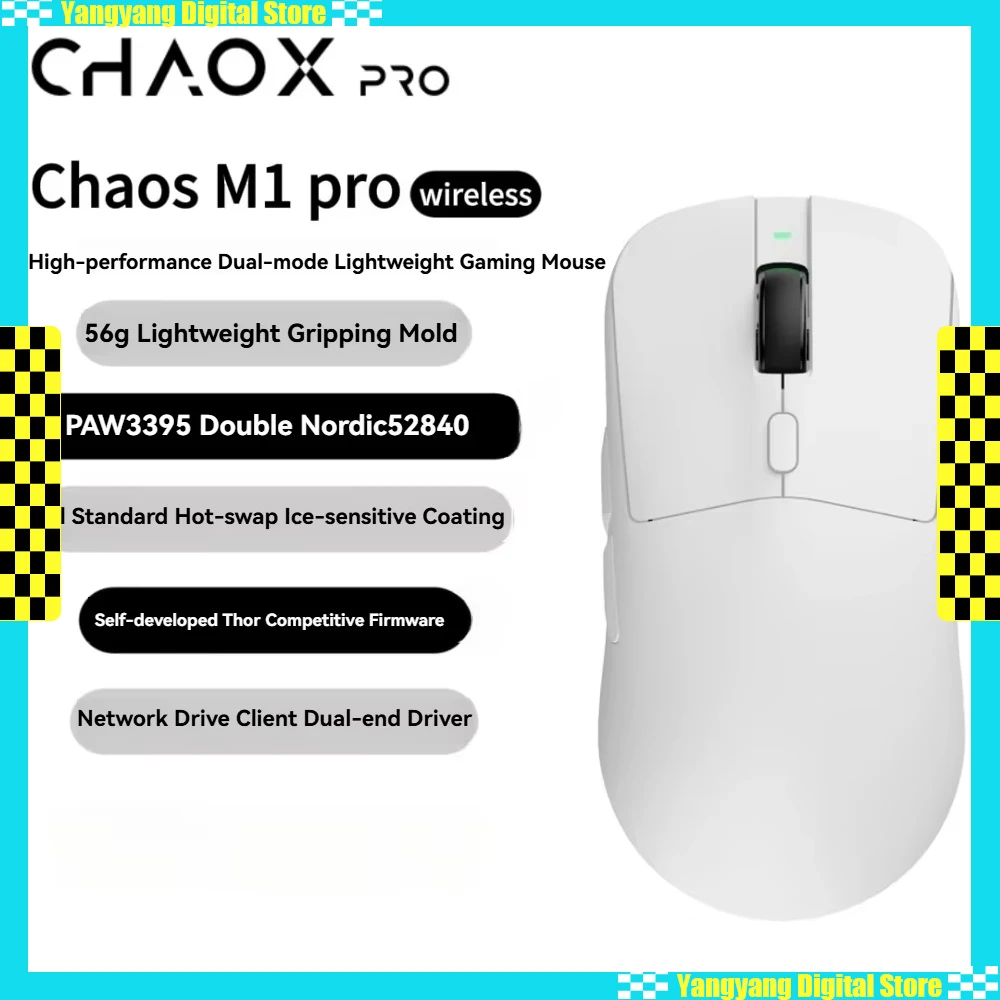 Игровая мышь Chaos M1 Pro Mode для киберспорта PAW3395 Датчик 26000 точек на дюйм 8k Nordic52840 Легкая мышь для киберспорта Пользовательский аксессуар для ПК
Игровая мышь Chaos M1 Pro Mode для киберспорта PAW3395 Датчик 26000 точек на дюйм 8k Nordic52840 Легкая мышь для киберспорта Пользовательский аксессуар для ПК