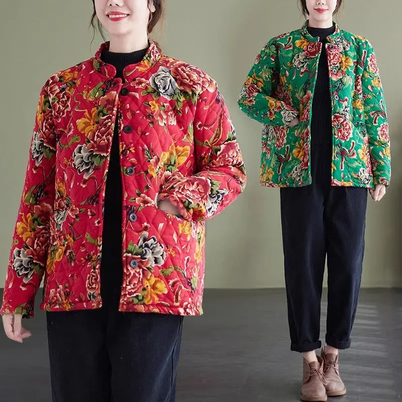 Newest 2023 Winter Ethnic Style Plush Jacket Retro Cotton And Linen Printing Women's Thickening Warm Flower Fleece Coat Z3273
Newest 2023 Winter Ethnic Style Plush Jacket Retro Cotton And Linen Printing Women's Thickening Warm Flower Fleece Coat Z3273