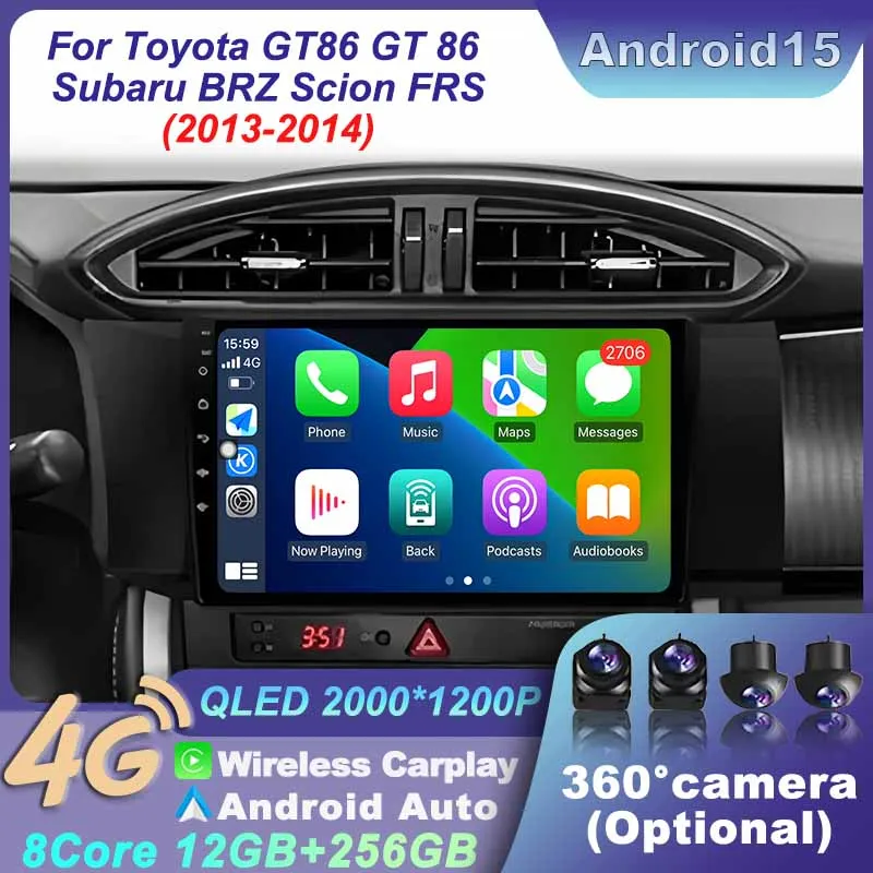 For Toyota GT86 GT 86 Subaru FRS 2013-2014 LHD Car Android 15 Radio Android Auto GPS Mirror Wireless Bluetooth Touch Screen Wifi
For Toyota GT86 GT 86 Subaru FRS 2013-2014 LHD Car Android 15 Radio Android Auto GPS Mirror Wireless Bluetooth Touch Screen Wifi