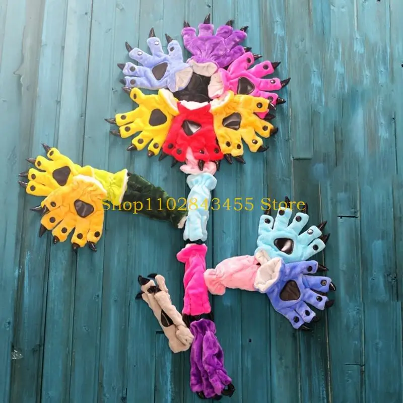 49MC Novelty Animal Paw Gloves Cartoon Dinosaurs Bear Claws Gloves for Adults Warm Winter Plush Gloves Fancy Dress Accessoriy
49MC Novelty Animal Paw Gloves Cartoon Dinosaurs Bear Claws Gloves for Adults Warm Winter Plush Gloves Fancy Dress Accessoriy