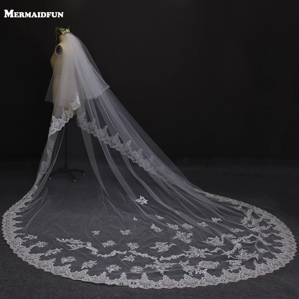 Real Photos New Style Two Layers Lace Luxury Long Wedding Veils White Ivory 2T Bridal Veil Wedding Accessories
Real Photos New Style Two Layers Lace Luxury Long Wedding Veils White Ivory 2T Bridal Veil Wedding Accessories