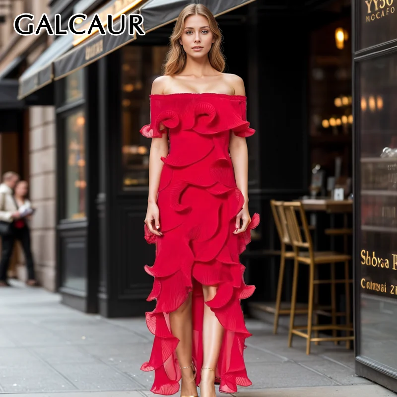 GALCAUR Srapless Spliced Fungus Long Dresses For Women Sleeveless Off Shoulder Asymmetrical Hem Sexy Club Dress Female Clothing
GALCAUR Srapless Spliced Fungus Long Dresses For Women Sleeveless Off Shoulder Asymmetrical Hem Sexy Club Dress Female Clothing