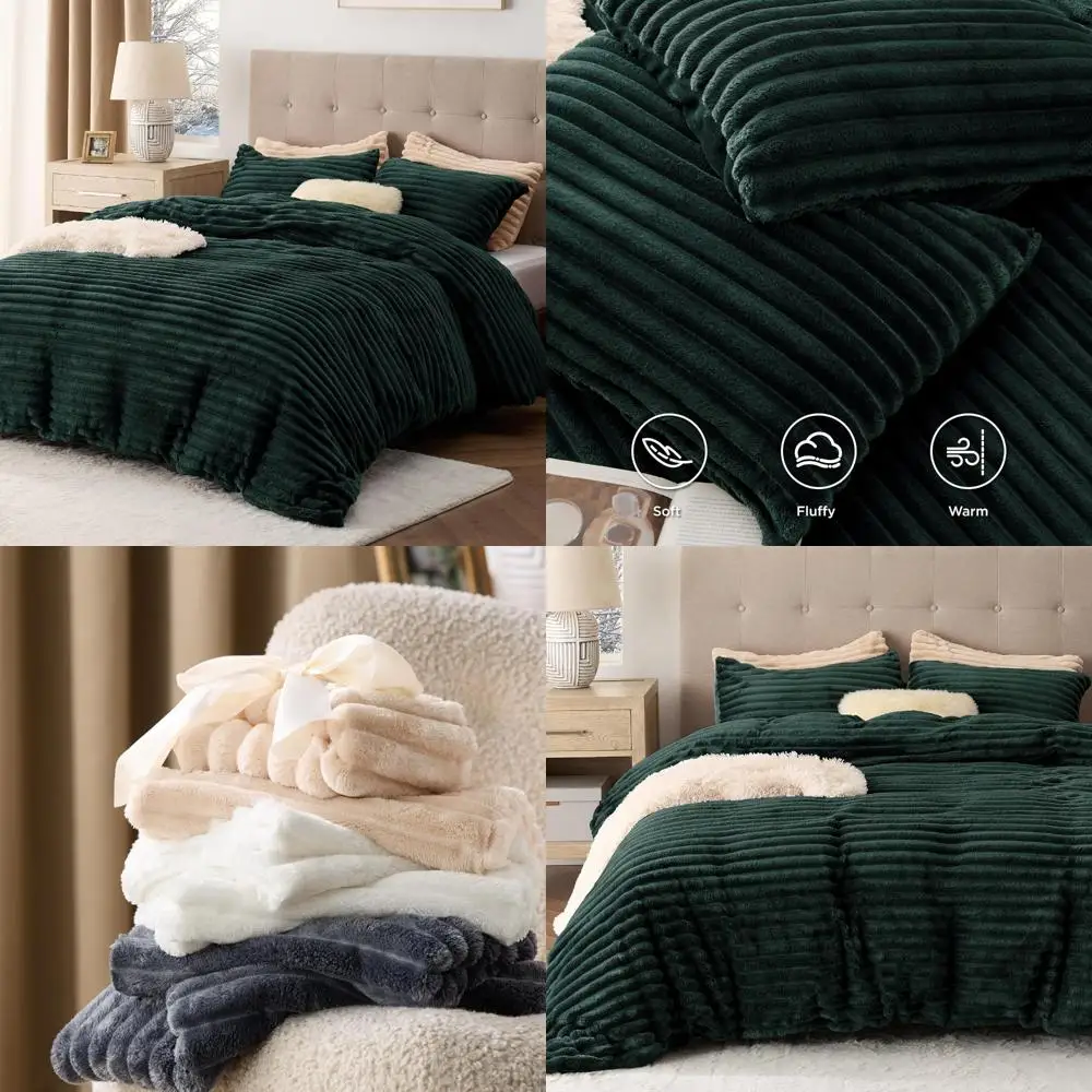 Bedsure Fluffy Duvet Cover Set - Ultra Soft Plush Shaggy Comforter Cover King Size, Warm Flannel Fleece Bed Sets for Winter, 3 P
Bedsure Fluffy Duvet Cover Set - Ultra Soft Plush Shaggy Comforter Cover King Size, Warm Flannel Fleece Bed Sets for Winter, 3 P