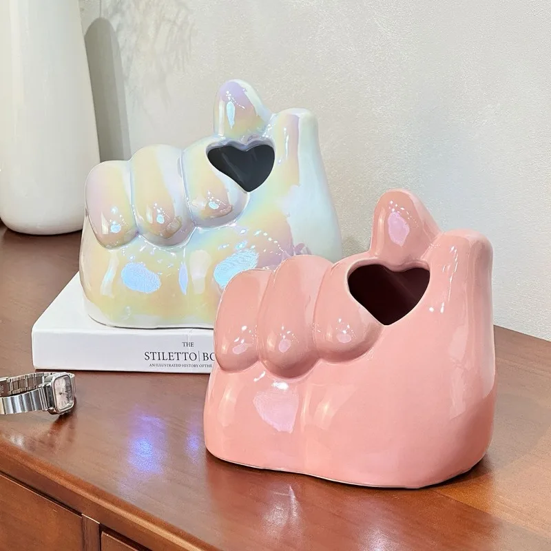 Creative Love Ceramic Tissue Box Creative Fist Organizer Living Room Dining Table Ceramic Paper Drawer Box Home Decoration Gift
Creative Love Ceramic Tissue Box Creative Fist Organizer Living Room Dining Table Ceramic Paper Drawer Box Home Decoration Gift