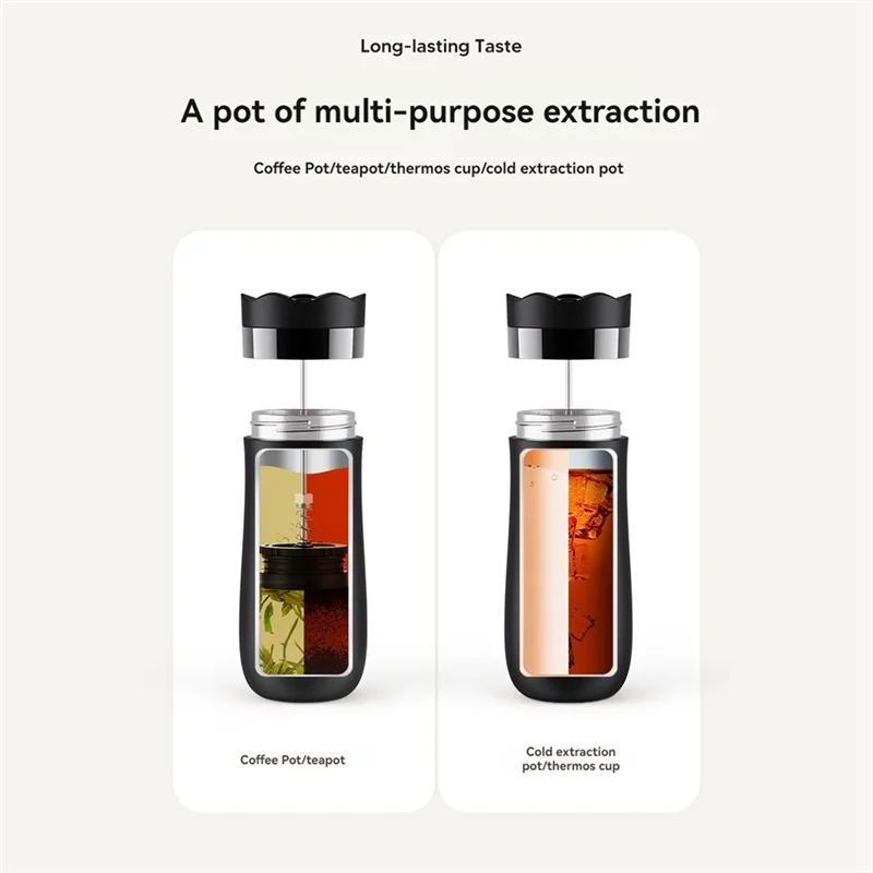 A96K-Portable French Press Coffee Maker Double Walled Stainles Steel Vacuum Insulated Coffee Maker And Tea Maker 320ML
A96K-Portable French Press Coffee Maker Double Walled Stainles Steel Vacuum Insulated Coffee Maker And Tea Maker 320ML
