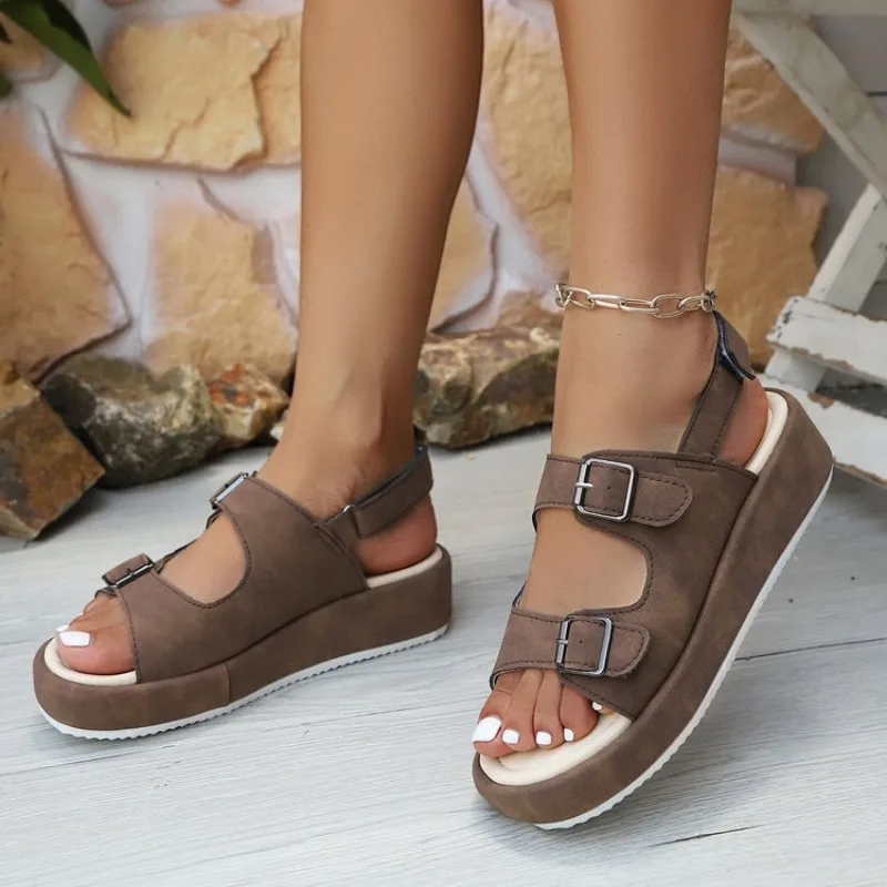 2026 Summer Buckle Strap Women's Sandals Fashion Open Toe Casual New Belt Buckle Rome Comfortable Best Seller Flat Sandals
2026 Summer Buckle Strap Women's Sandals Fashion Open Toe Casual New Belt Buckle Rome Comfortable Best Seller Flat Sandals