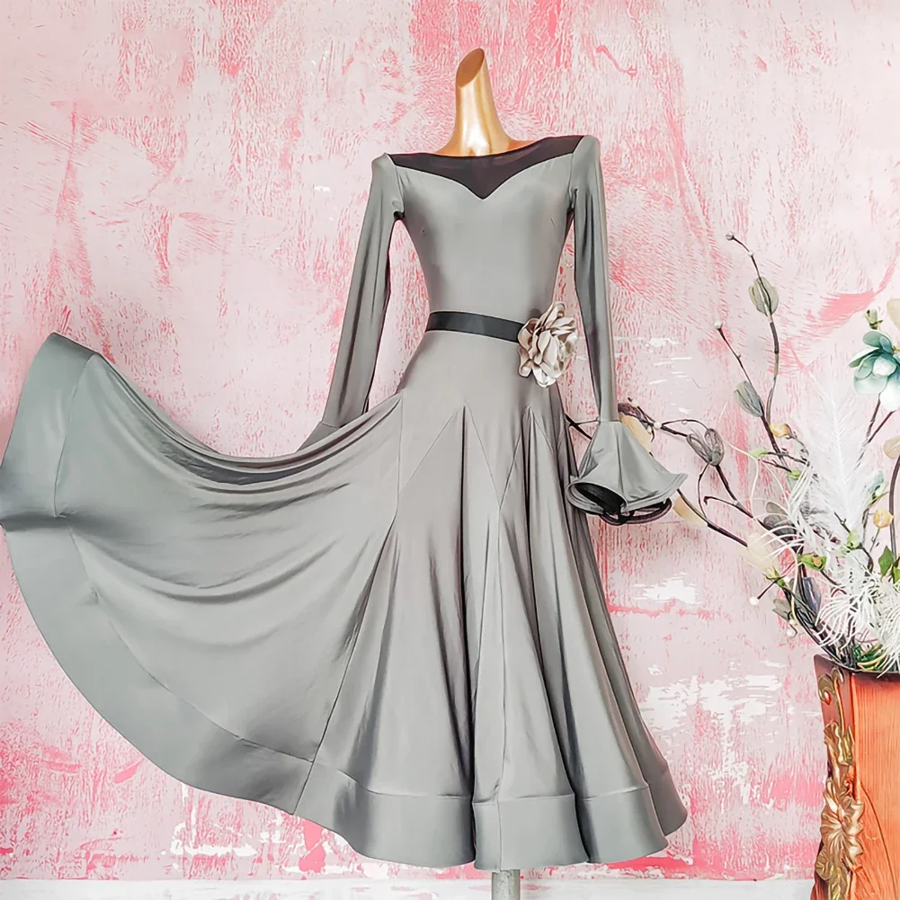 Skirt Lantern Sleeves Ballroom Dresses Competition Waltz Dress Backless Ballroom Dance Dress Standard Wine Red Black Fishbone 
Skirt Lantern Sleeves Ballroom Dresses Competition Waltz Dress Backless Ballroom Dance Dress Standard Wine Red Black Fishbone