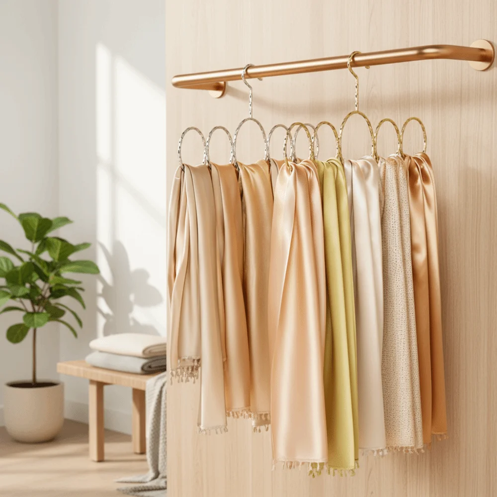 2 шт. вешалка для шарфов с 5 петлями, не зацепляющаяся, нескользящая, для хранения галстуков, из высокоуглеродистой стали, экономия места, органайзер для ремней
2 шт. вешалка для шарфов с 5 петлями, не зацепляющаяся, нескользящая, для хранения галстуков, из высокоуглеродистой стали, экономия места, органайзер для ремней