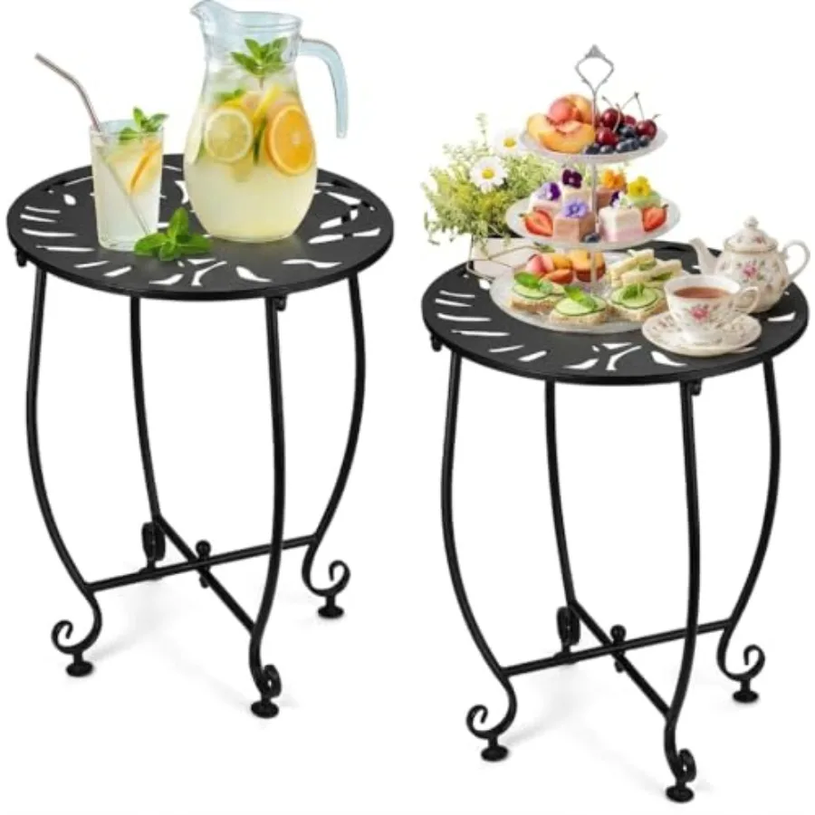 2 Pack Outdoor Side Tables for Patio, Weather Resistant Steel Patio Side Table, Small Round Outdoor End Table Metal Side Table
2 Pack Outdoor Side Tables for Patio, Weather Resistant Steel Patio Side Table, Small Round Outdoor End Table Metal Side Table