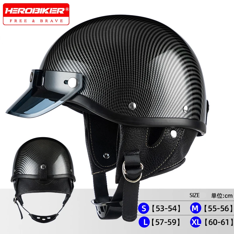 Half Helmet Motorbike Retro Motorcycle Helmet Men Women Scooter Vintage Biker Half Helmet Anti-fall Equipment
Half Helmet Motorbike Retro Motorcycle Helmet Men Women Scooter Vintage Biker Half Helmet Anti-fall Equipment