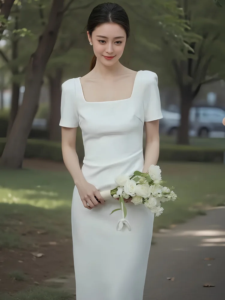 White Evening Gown 2025 New Women's Par Birthday Dinner Date Registration White Dr Small Gown for Cany Year End Celeb...
White Evening Gown 2025 New Women's Par Birthday Dinner Date Registration White Dr Small Gown for Cany Year End Celeb...