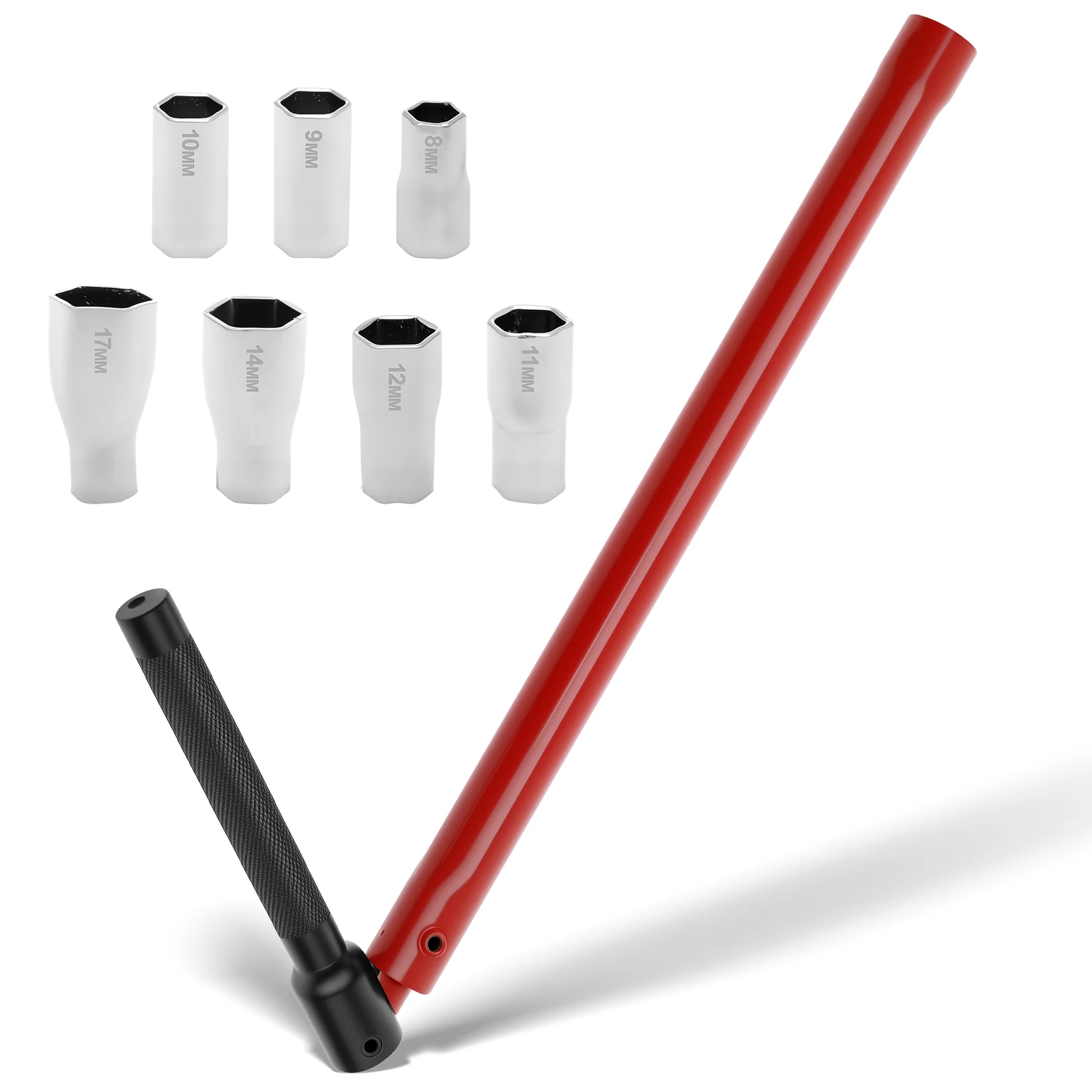 Professional Carbon Steel Faucet Wrench Plumber Tool with 6 Sockets and 1 Chuck Tap Back Nut for Sink Basin Installation Kitchen
Professional Carbon Steel Faucet Wrench Plumber Tool with 6 Sockets and 1 Chuck Tap Back Nut for Sink Basin Installation Kitchen