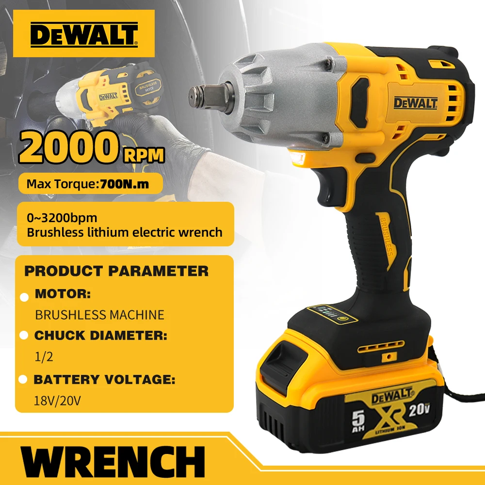 Аккумулятор Dewalt 20V 700N. M безбумажный электрический гаечный ключ для удара беспроводной электрический гаечный ключ 1/2 дюйма с высоким крутящим моментом отвертка инструменты питания
Аккумулятор Dewalt 20V 700N. M безбумажный электрический гаечный ключ для удара беспроводной электрический гаечный ключ 1/2 дюйма с высоким крутящим моментом отвертка инструменты питания