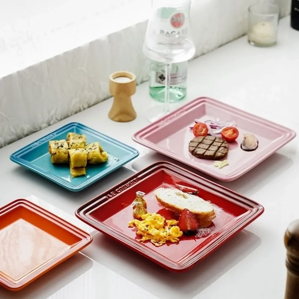 Cool Color LE CREUSET Ceramic Dining Plate Square Steak Dessert Dish French Style Pure Color Handmade Underglaze Painting
Cool Color LE CREUSET Ceramic Dining Plate Square Steak Dessert Dish French Style Pure Color Handmade Underglaze Painting