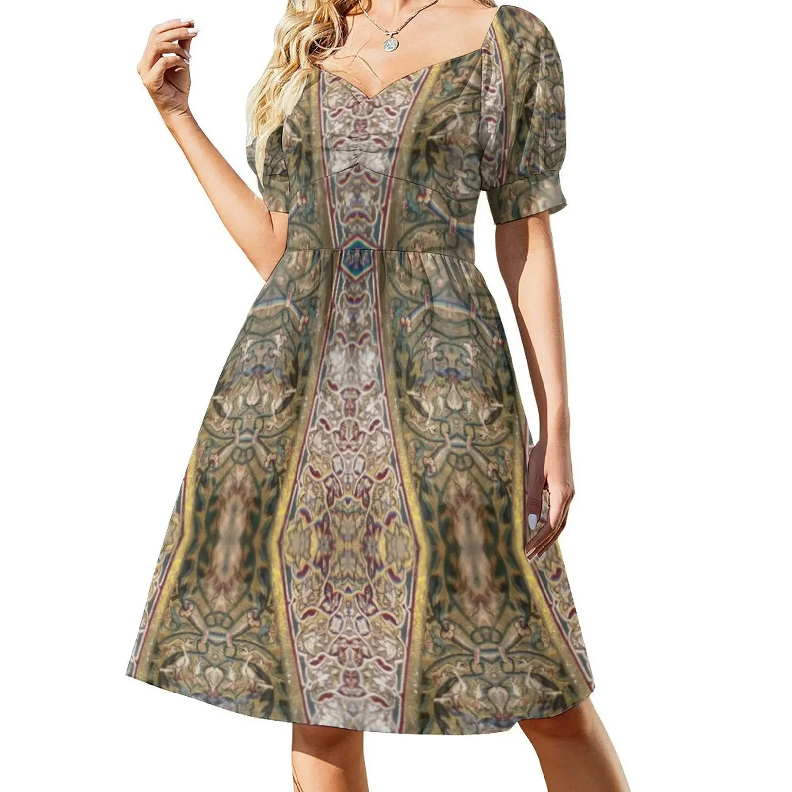 Byzantine Basilica Gilded Ceiling - Original Photo - Venice Italy - Large Scale Version Short-Sleeved Dress
Byzantine Basilica Gilded Ceiling - Original Photo - Venice Italy - Large Scale Version Short-Sleeved Dress
