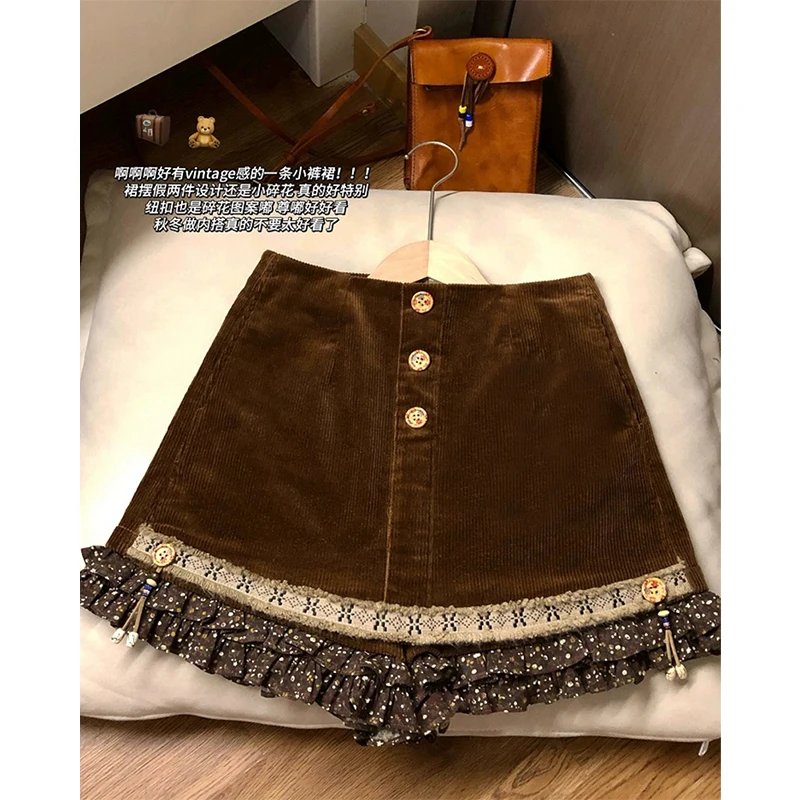 MEXZT Vintage Corduroy Mini Skirt Women Harajuku Floral Patchwork Shorts Skirts Winter Japanese Kawaii Design A Line Faldas New
MEXZT Vintage Corduroy Mini Skirt Women Harajuku Floral Patchwork Shorts Skirts Winter Japanese Kawaii Design A Line Faldas New