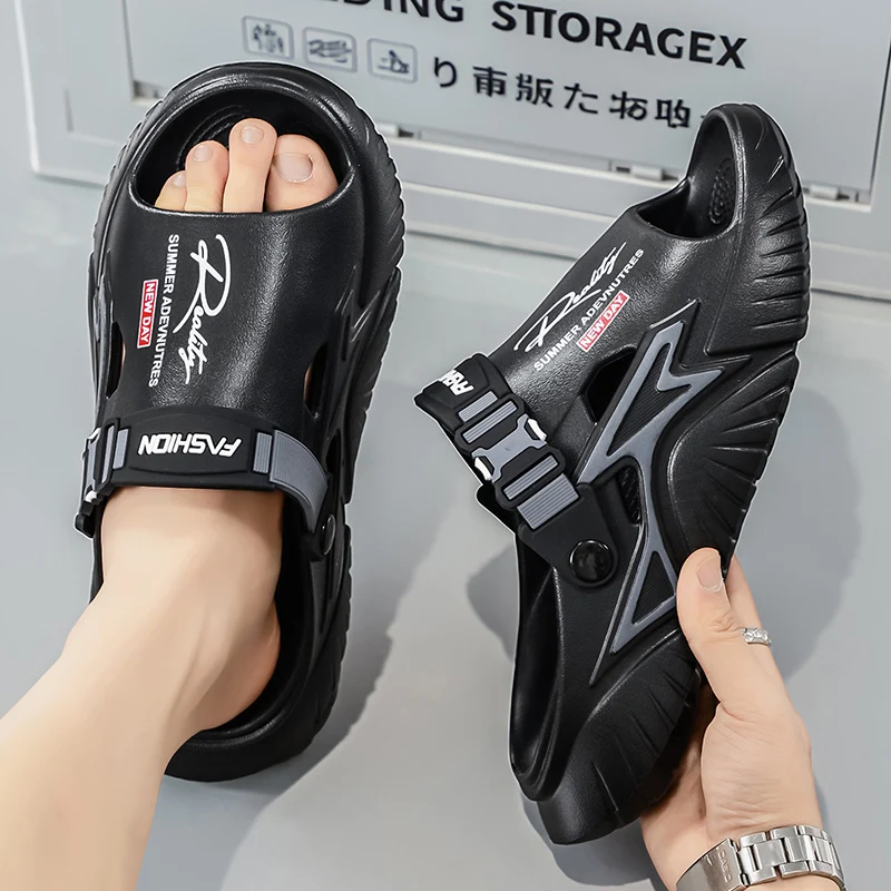 Men Summer Slippers Thick Sole Heightened Cloud Feel Non-slip Two Ways Wear Breathable Sports Beach Sandals for Teens
Men Summer Slippers Thick Sole Heightened Cloud Feel Non-slip Two Ways Wear Breathable Sports Beach Sandals for Teens