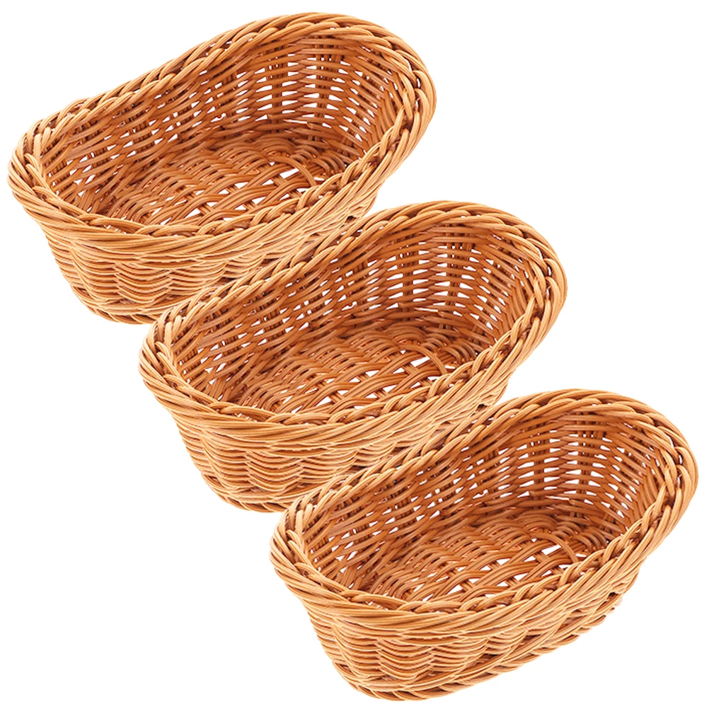 3 Pcs Basket 9x13x7 5cm Snack Storage Bread Fruit Display Home Kitchen Office Pantry ganizer Woven Bread Basket Gift
3 Pcs Basket 9x13x7 5cm Snack Storage Bread Fruit Display Home Kitchen Office Pantry ganizer Woven Bread Basket Gift