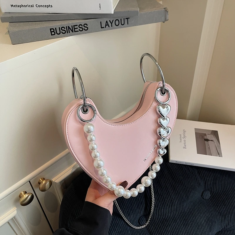 Chain Beading Chains Glossy PU Heart Shape Shoulder Bags Alligator Pattern Personality Fashion Girl‘s Crossbody Bags 2025 New
Chain Beading Chains Glossy PU Heart Shape Shoulder Bags Alligator Pattern Personality Fashion Girl‘s Crossbody Bags 2025 New