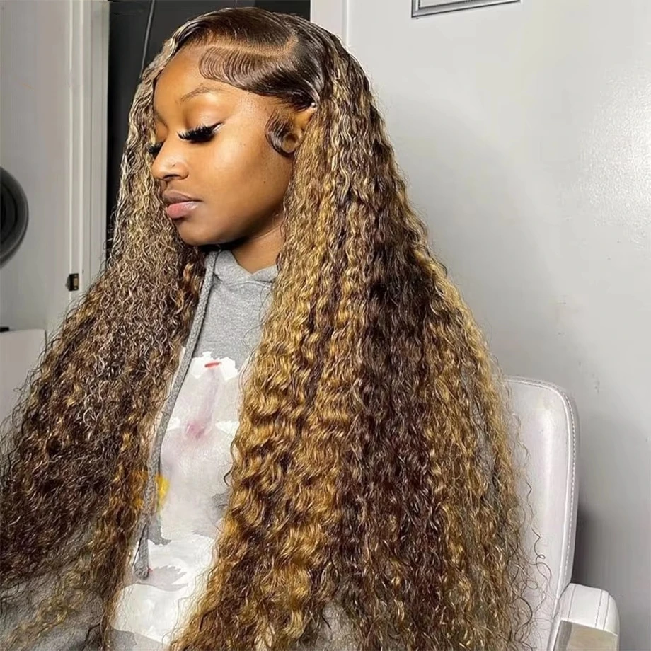 Highlight 13x6 Lace Frontal Wig Human Hair Brazilian Curly Wigs For Women Deep Water Wave HD Lace Wig Transparent Colored Hair
Highlight 13x6 Lace Frontal Wig Human Hair Brazilian Curly Wigs For Women Deep Water Wave HD Lace Wig Transparent Colored Hair