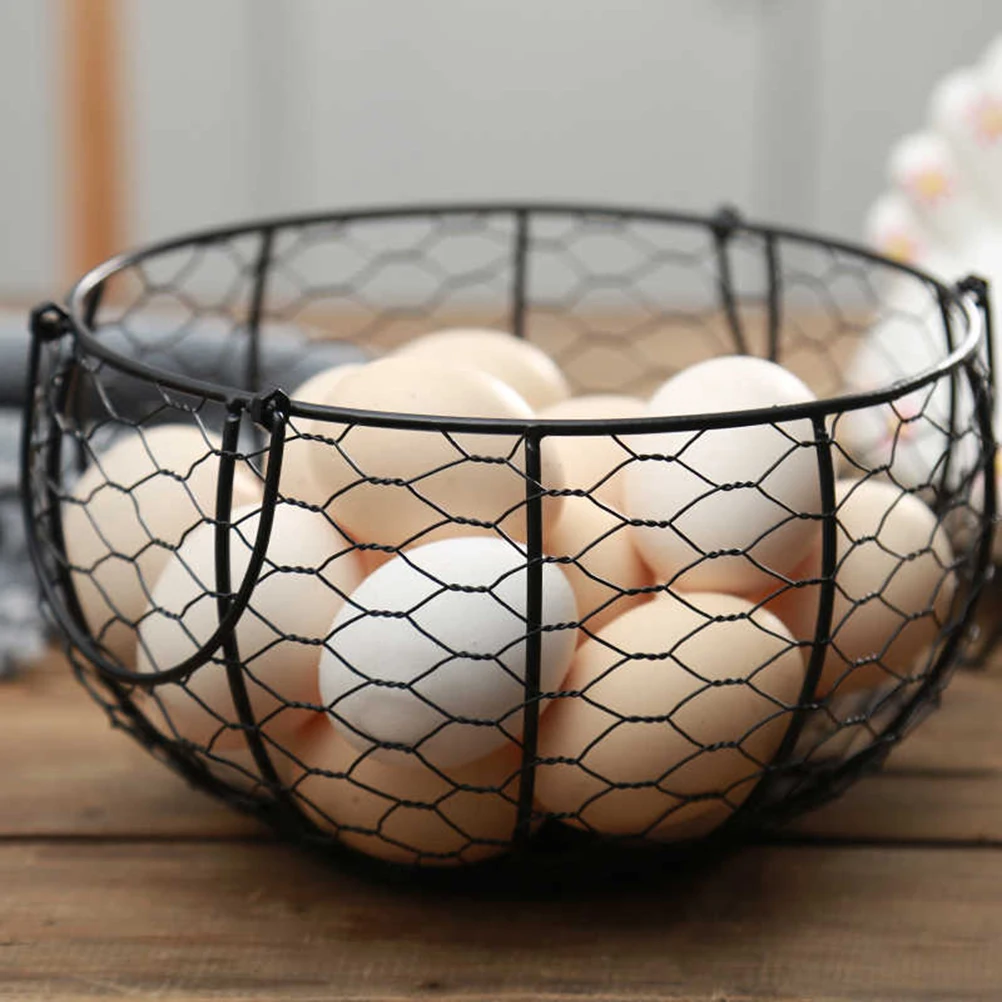 Metal Egg Organizer Storage Basket With Handle Egg Basket Fruit Container Box Wicker Baskets Decorative Kitchen Basket Storage
Metal Egg Organizer Storage Basket With Handle Egg Basket Fruit Container Box Wicker Baskets Decorative Kitchen Basket Storage