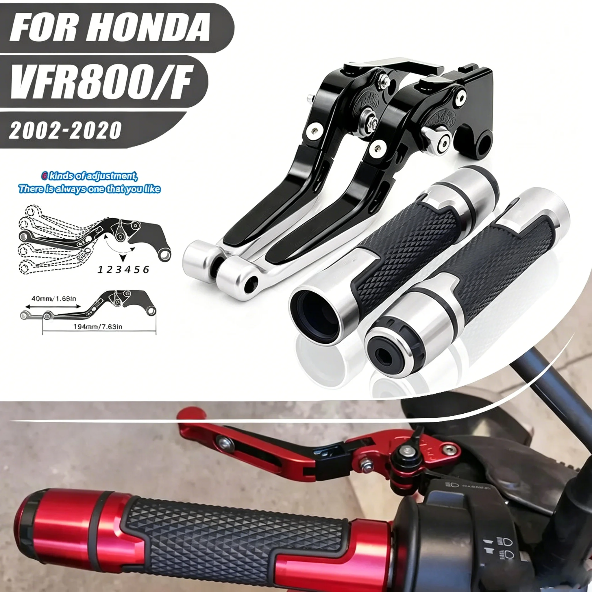 For Honda VFR800 F 2002-2020 Motorcycle Brake Clutch Levers Nice CNC Foldable Adjustable Clutch Brake Lever Handles Grips Kit
For Honda VFR800 F 2002-2020 Motorcycle Brake Clutch Levers Nice CNC Foldable Adjustable Clutch Brake Lever Handles Grips Kit