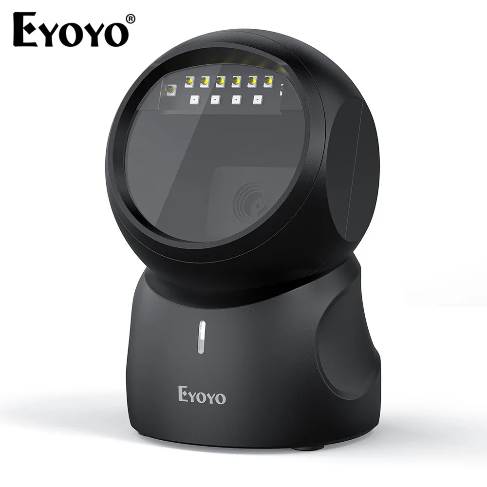 Настольный 2D-сканер штрих-кодов Eyoyo EY-5500 — автоматическое определение и всенаправленное для QR/1D-кодов, розничной/склада
Настольный 2D-сканер штрих-кодов Eyoyo EY-5500 — автоматическое определение и всенаправленное для QR/1D-кодов, розничной/склада