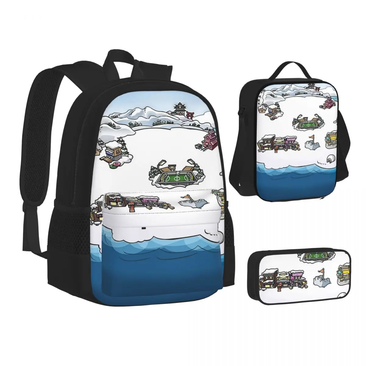 Club Penguin M Backpacks Boys Girls Bookbag Students School Bags Kids Rucksack Lunch Bag Pen Bag Three-Piece Set
Club Penguin M Backpacks Boys Girls Bookbag Students School Bags Kids Rucksack Lunch Bag Pen Bag Three-Piece Set