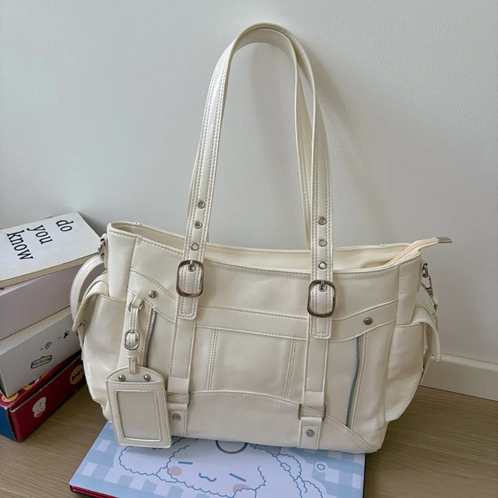 Sweet Cool Style Unique Versatile Large Capacity Motorcycle Tote Bag Women's Niche Retro Simple Commuting Shoulder Crossbody Bag
Sweet Cool Style Unique Versatile Large Capacity Motorcycle Tote Bag Women's Niche Retro Simple Commuting Shoulder Crossbody Bag